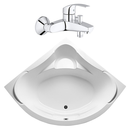 Комплект ванна K-Rossei + смеситель Cателия